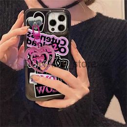 Cell Phone Cases Korean Cute Puppy Love Heart Pendant Y2k Phone Case For iPhone 14 13 12 11 Pro Max X XR 7 8 Plus SE3 Shockproof Soft Cover Funda J240118