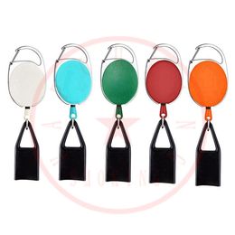 Smoking Colourful Lighter Leather Leash Portable Key Chain Telescoping Extend Oversleeve Protect Sleeves Pocket Belt Clip Tobacco Cigarette Handpipes Holder DHL