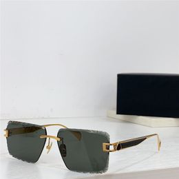 New fashion design square sunglasses Z059 metal frame rimless cut lens K gold frame generous and versatile style outdoor uv400 protective eyewear