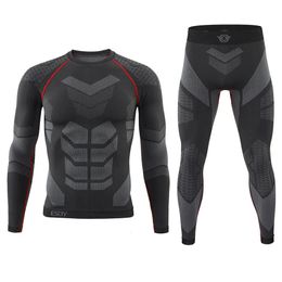 Winter Quality Thermal Underwear Sets Men Fitness Training Wear Dry Stretch Thermo Male Warm SXXL 240117