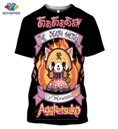 SONSPEE Death Metal Karaoke Kala Aggretsuko Aggressive Retsuko Mens T Shirts Casual 3D ptint Short Sleeve TShirt Women Clothes 214520323