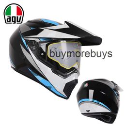 Full Face Open Agv Motorcycle Helmet Axe Carbon Fibre Off Road Rally Helmet Full Cover Motorcycle Men's and Women's Racing Helmet Four Seasons KHBJ