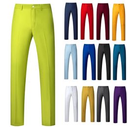 Plus Size 38 40 Mens Suit Pants High Quality Men Solid Color Slim Fit Dress Office Business Trousers 16 240117