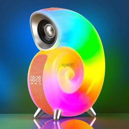 Desk Table Clocks Multifunctional Smart Conch Bluetooth Speaker Alarm Clock APP Control RGB Atmosphere Night Light for Iphone 15 14 Samsung Tabl YQ240118