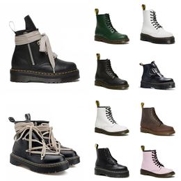2024 Fashion Platform Designer Stiefel AirWairs 1460 Glattleder Chelsea Booties Damen Herren Ankle Boot Low Loafers Schuhe Größe 35-45