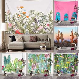 Tapestries Plant Tapestry Wall Hanging Retro Tropical Cactus Nordic Home Fabric Paintings Background Decoravaiduryd