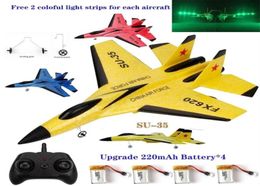 RC Plane SU35 Remote Glider Wingspan Radio Control Drones Aeroplanes RTF UAV Xmas Children Gift Assembled Flying Model Toys 2203114239756