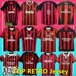 KAKA 90 91 Retro SOCCER JERSEYS home shirts 96 97 Gullit 02 03 04 Maldini Van Basten Vintage Football Shirt RONALDO Inzaghi 06 07 09 10 SHEVCHENKO