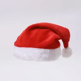 Hair Accessories Baby Girl Christmas Hat Decoration Red Caps For Chirldren Infant Kids Items Solid Fluffy