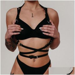 Garters Fashion Harness Bra Womens Belt Bondage Garter Belts Women Y Goth Leather Erotic Body Suspenders Drop Delivery Dhnvn