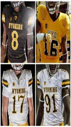 College Jerseys Wyoming Cowboys 25 Austin Conway 17 Josh Allen 22 Nico Evans 85 Tyree Mayfield 7 Trey Smith Custom Football Stitched7829398