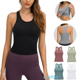 2024 Ebb to Street Women's Yoga Bra Summer U-shaped No Steel Ring Built-in Chest Pad Sports Bra for Women Gym Sleeveless Fitness Yoga Fashion Tank Top Bras lingerie Ninth