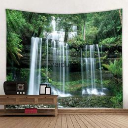 Tapestries Landscape Waterfall Tapestry Print Wall Hanging Psychedelic Nature Jungle Room Decor Boho Hippie Home Backgroundvaiduryd
