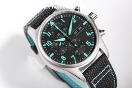 Luxury Chronograph 41 Mens Watch Titanium Case Cal.69385 Automatic Movment 46 hours Power Reserve Blue Dial Sapphire Crystal Classic Wristwatch 4 Colours