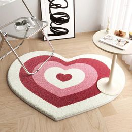 Carpets Living Room Rugs Cute Heart Shape Soft Throw Area Floor For Bedroom Bedside Sofa Home Decor