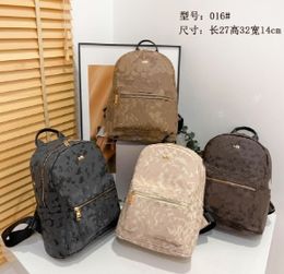 Simple Casual Bag Backpack Classic Printing Striped Bag Large Capacity Travel Bag Fashion All-Matching Travel Bags