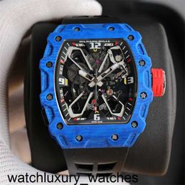 Rm35 Designer Richardmill Skeleton Watch Superclone Rm35-03 Auto Wristwatch High Quality Mechanical Movement Uhr Carbon Fibre Case Montre Luxe N6VZ