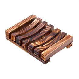 Natural Bamboo Wood Soap Dishes Wooden Soap Tray Holder Storage Rack Plate Box Container Bath Soap Holder LT764