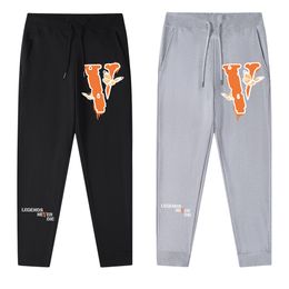 Vlone New Fashion Mens Womens Designer Branded Sports Pant Sweatpants Joggers Casual Streetwear Trousers Clothes high-quality