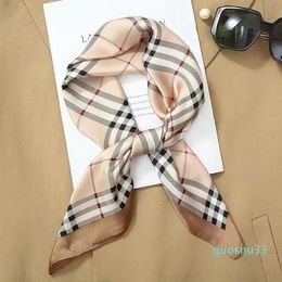 minimalist vintage designer letter printed silk scarf women's headband fashion long handle bag scarf Paris shoulder