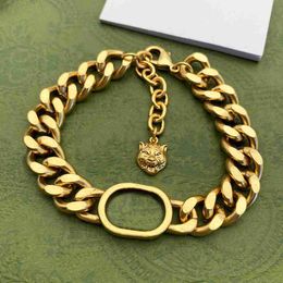 Charm Bracelets designer bracelet gold chain casual bracelet tiger head pendant Women's Bracelets necklace Luxury Letter G Pendant Bracelet For Women