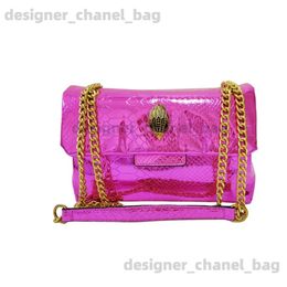 Shoulder Bags Pu Leather Serpentine Shiny Pattern Mirror Handbag Bright Colors Eagle Metal On Front Flap Women Purse Cross Body Dinner Bag T240116