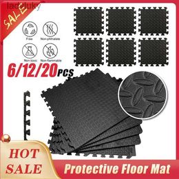 Yoga Mats 6/12/20PCS 30x30cm EVA Leaf Foam Mat Indoor Sports Yoga Non-slip Splicing Mats Floor Tile Protection Anti-shock FitnessL240118