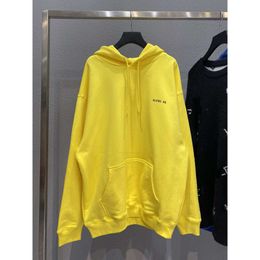 designer hoodie balencigs Fashion Hoodies Hoody Mens Sweaters High Quality version front rear printed new thread sewing dyeing fabric offset printing c WXF0