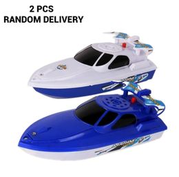 2Pcs Electric Boat Speedboat Bath Toys Tub Water Play Toys For Children Kids Baby Montessori Educational Gift Drop 40 2013205031