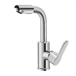 Kitchen Faucets Faucet Stainless Steel Sink Water Tap And Cold Mixer Basin Single Handle Household Swivel Spout