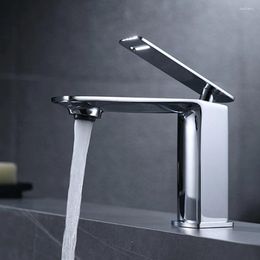 Bathroom Sink Faucets Basin Facuet Black Grey Chrome Brass Suqare Cold Water Mixer Washbasin Tap Tall For Lavatory