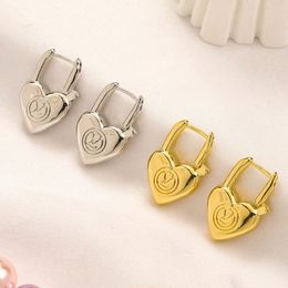 Brand Stud Letter Sier V Classic Gold Earrings Designer Jewelry Women Accessories Wedding Party Gift
