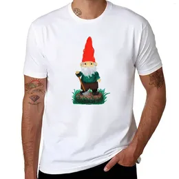 Men's Polos Garden Gnome - Cute Oil Painting T-Shirt Shirts Graphic Tees Graphics T Shirt Short Tops Oversized Men