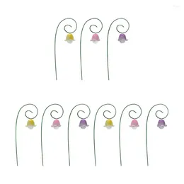 Garden Decorations Flower Bed Stake Outdoor Resin Set Fairy Accessories For Charming Decor 9pcs