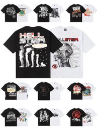 Hip Hop Hellstar T-shirt High Street Men Women T-shirts Graphic Print Crewneck Short Sleeve Loose Tops