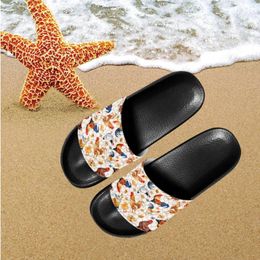 Slippers Animal Rooster Pattern Fashion Outdoor Indoor For Summer Adults Women Home Bathroom Slides Flats Breathable Sandals