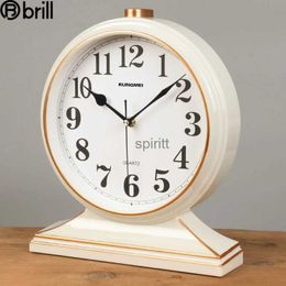 Desk Table Clocks Large Desk Clock Silent Watch Retro Creative Living Room Antique Table Clock Bedroom Decorative Items for Home Unique Gift 50 YQ240118