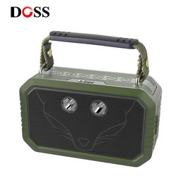 Speakers DOSS Traveller Bluetooth Speakers Portable Outdoor Sound Bar IPX6 Waterproof Stereo Bass Wireless Music Box with Flash Led Light