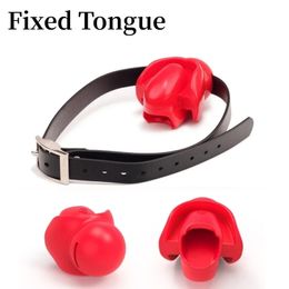 Fixed Tongue Silicone Gag Water Balloon Adult Game Yoke Bondage Couple Erotic Control Product Sex Shop 240117