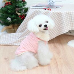 Dog Apparel 1PCS Pet Favorite Tracksuit Quilted Embroidered Nylon Silk Clothes Cotton Coat For Cats Dark Green Belly Wrap Durable