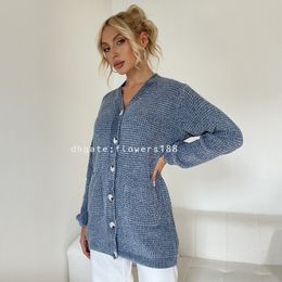 Women's Sweaters European And American Foreign Trade Women's New Hot All-match Knit Cardigan Chenille Fashion Sweater