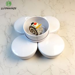 White Melamine Dinnerware Soup Bowl With Cover 4.5 Inch Restaurant Utensil Imitation Porcelain Tableware