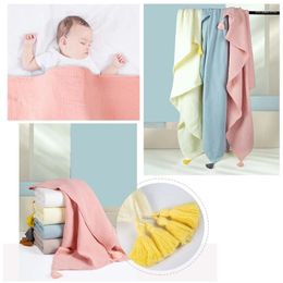 Blankets F19F 120x150cm Baby Receiving Blanket 4 Layers Muslin Cotton Gauze Towel