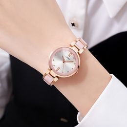 Ladies light luxury high appearance level simple refined temperament disc quartz waterproof watch