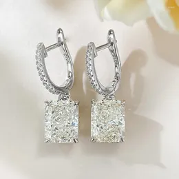 Dangle Earrings Shining U S925 Silver High Carbon Diamond 8 10mm Drop For Women Fine Jewelry Wedding Anniversary