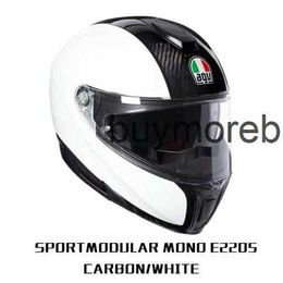 Full Face Open Agv Carbon Fibre Uncovering Helmet Men's and Women's Anti Fog Motorcycle Racing Helmet Covered Four Seasons Safety SL5G