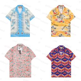 New Summer Mens Shirts Designer Button Shirts Polos Hawaii Floral Printed Shirts Tops High Street Tees