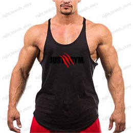 Men's Tank Tops Fashion Workout Man Undershirt Gym Clothing Tank Top Mens Bodybuilding Muscle Sleeveless Singlets Fitness Training Running Vests T240118