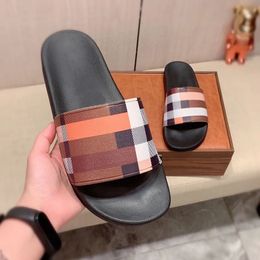 B Slipper Classic Tartan Mule Slipper Rubber Sandal Womens Mens Slide Designer Shoe Casual Flat Canvas Beach Vintage Printing Sandale Summer B Slipper Sliders 863