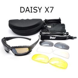 Daisy X7 Polarised Army Goggles Sunglasses Men Military Sun Glasses For Men's Desert Storm War Game Tactical YQ162 240117